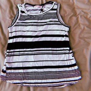 black & white striped tank with slight open back